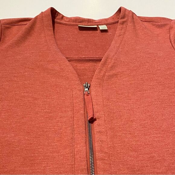 LOGO Lounge By Lori Goldstein Zip Front Cardigan W/ Lace Back Women's Size M - Picture 5 of 16